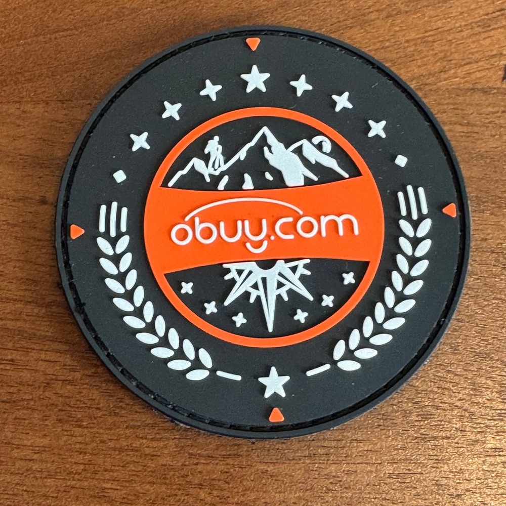 Olight Obuy PVC Morale Patch Mountain Compass Hook and Loop Tactical Gear Black